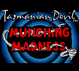 Tazmanian Devil - Munching Madness (Europe) (En,Fr,De,Es,It) Title Screen
